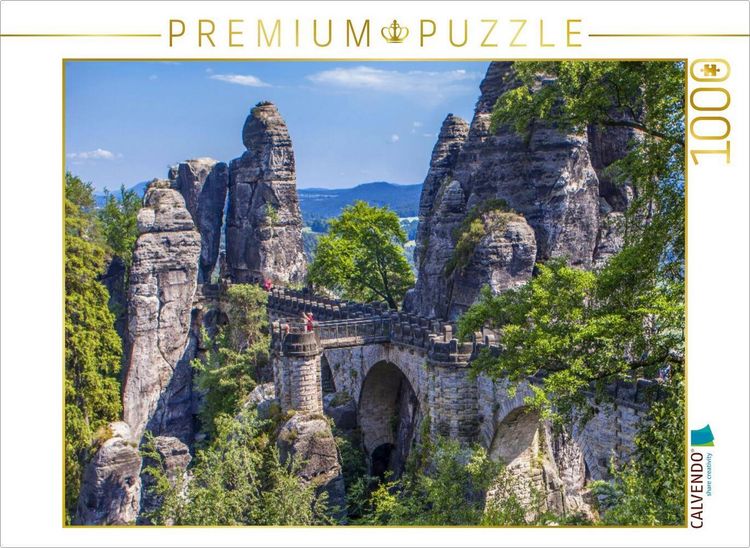Produktbild: CALVENDO Puzzle Basteibr&uuml;cke in der S&auml;chsischen Schweiz | 1000 Teile Lege-Gr&ouml;&szlig;e 64x48cm Foto-Puzzle f&uuml;r gl&uuml;ckliche Stunden