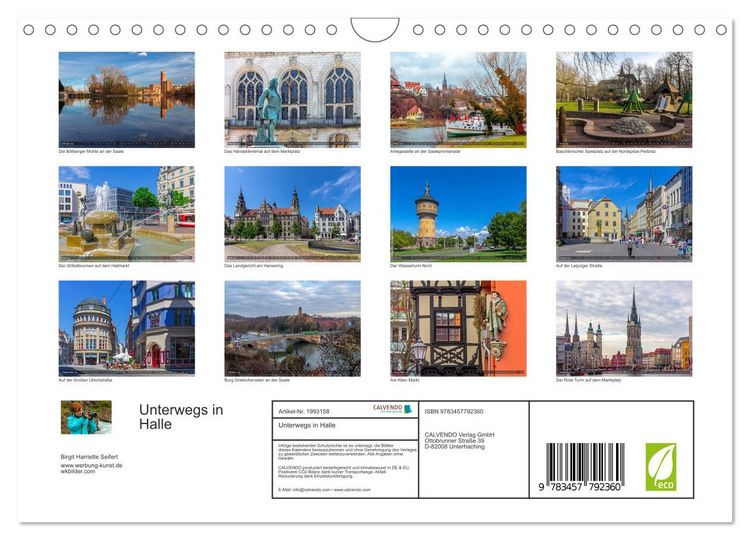 Produktbild: Unterwegs in Halle (Wandkalender 2026 DIN A4 quer), CALVENDO Monatskalender