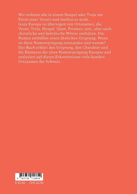 Produktbild: Die Ortsnamen der Schweiz