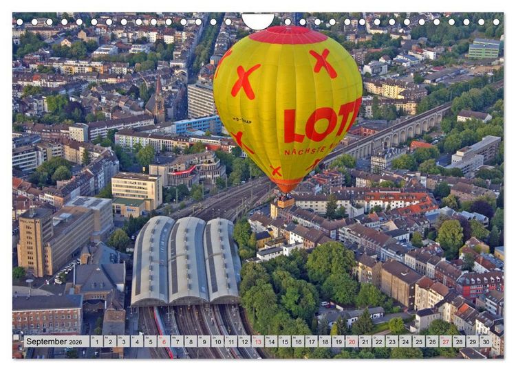 Produktbild: Aachen aus der Luft - Eine Fahrt mit dem Hei&szlig;luftballon (Wandkalender 2026 DIN A4 quer), CALVENDO Monatskalender