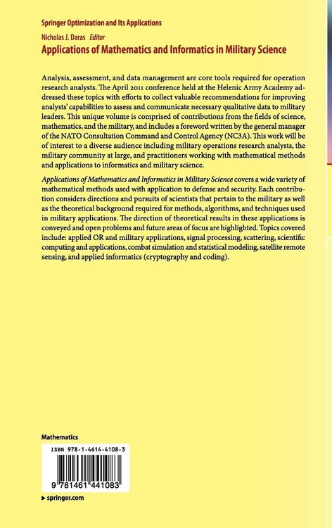 Produktbild: Applications of Mathematics and Informatics in Military Science