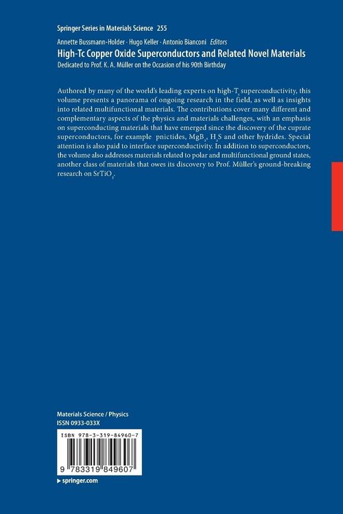 Produktbild: High-Tc Copper Oxide Superconductors and Related Novel Materials