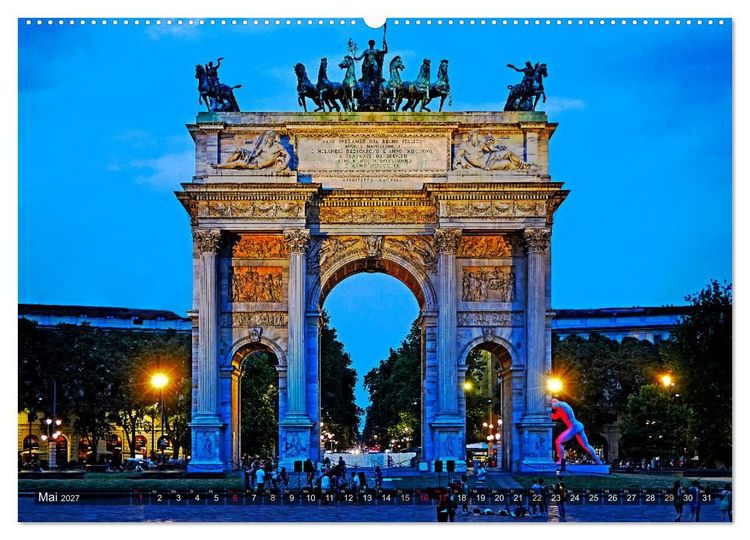 Produktbild: One Day Mailand (hochwertiger Premium Wandkalender 2027 DIN A2 quer), Kunstdruck in Hochglanz