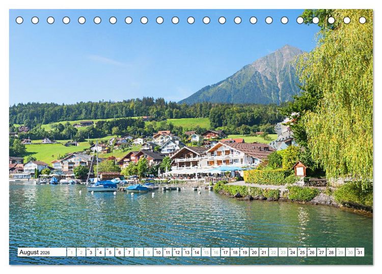 Produktbild: Faszination Berner Oberland - Thuner- und Brienzersee (Tischkalender 2026 DIN A5 quer), CALVENDO Monatskalender