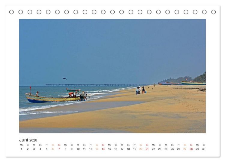 Produktbild: Kerala - Im S&uuml;den Indiens (Tischkalender 2026 DIN A5 quer), CALVENDO Monatskalender