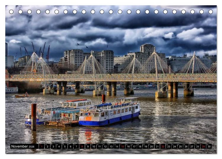 Produktbild: London &bull; Impressionen (Tischkalender 2026 DIN A5 quer), CALVENDO Monatskalender