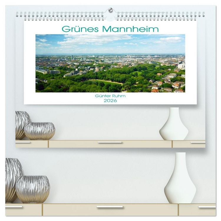 Produktbild: Gr&uuml;nes Mannheim (hochwertiger Premium Wandkalender 2026 DIN A2 quer), Kunstdruck in Hochglanz