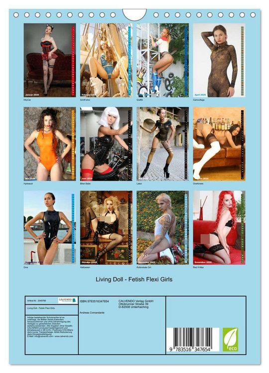 Produktbild: Living Doll - Fetish Flexi Girls (Wandkalender 2026 DIN A4 hoch), CALVENDO Monatskalender