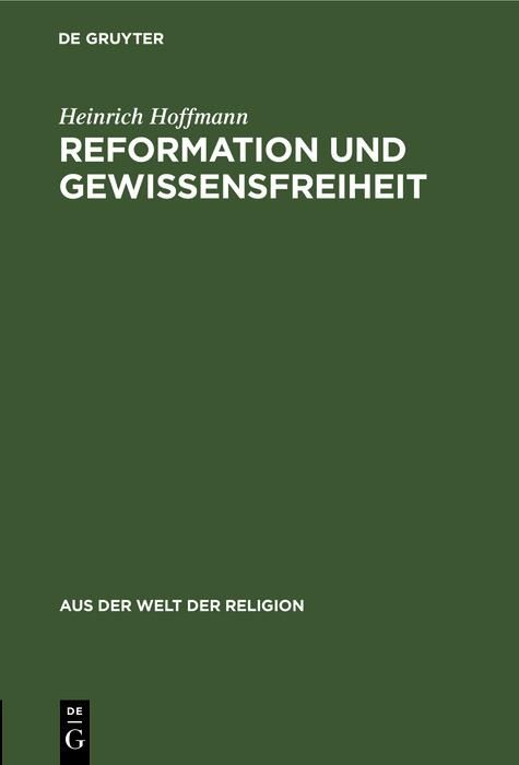 Produktbild: Reformation und Gewissensfreiheit