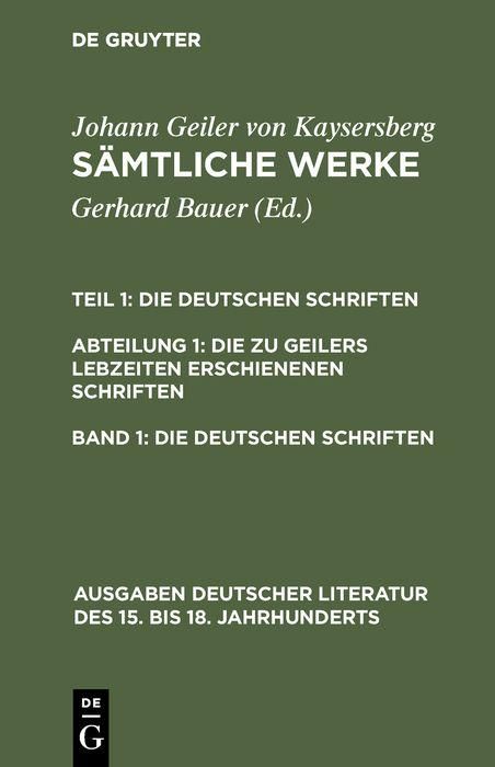 Produktbild: Die deutschen Schriften