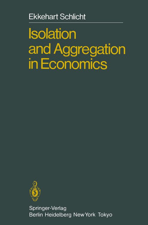 Produktbild: Isolation and Aggregation in Economics