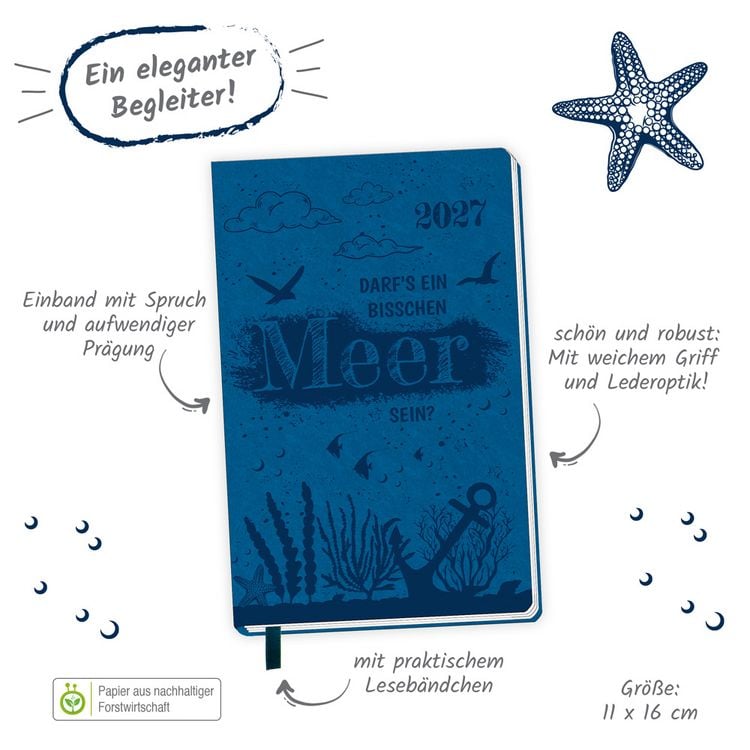 Produktbild: TR&Ouml;TSCH - Taschenkalender A6 Soft Touch Maritim 2027