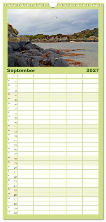 Produktbild: Familienplaner 2027 - Western Highlands - Schottland mit 5 Spalten (Wandkalender, 21 x 45 cm) CALVENDO