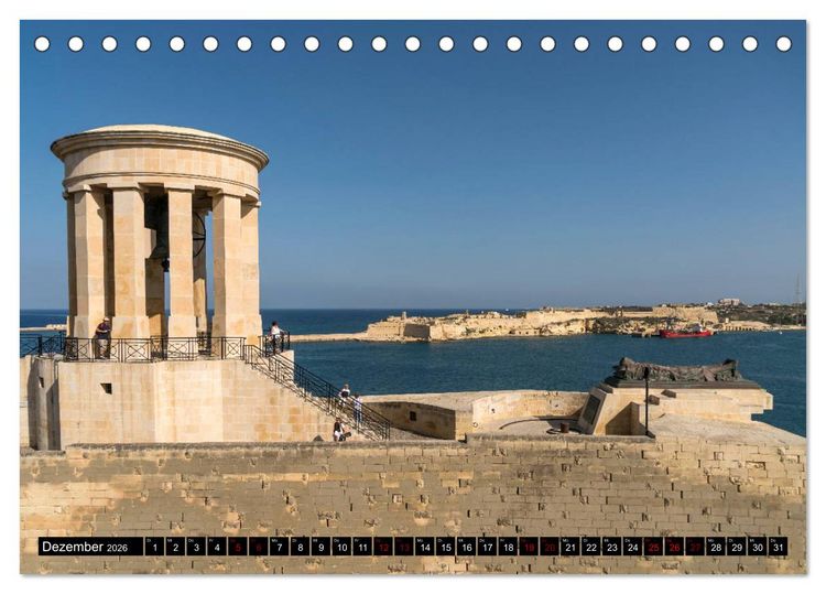 Produktbild: Valletta - Malta (Tischkalender 2026 DIN A5 quer), CALVENDO Monatskalender
