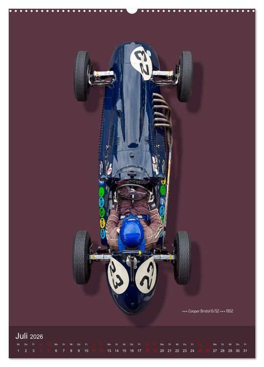 Produktbild: Legenden des Rennsports, Historic Grand Prix Cars 1925-1960 (hochwertiger Premium Wandkalender 2026 DIN A2 hoch), Kunstdruck in Hochglanz