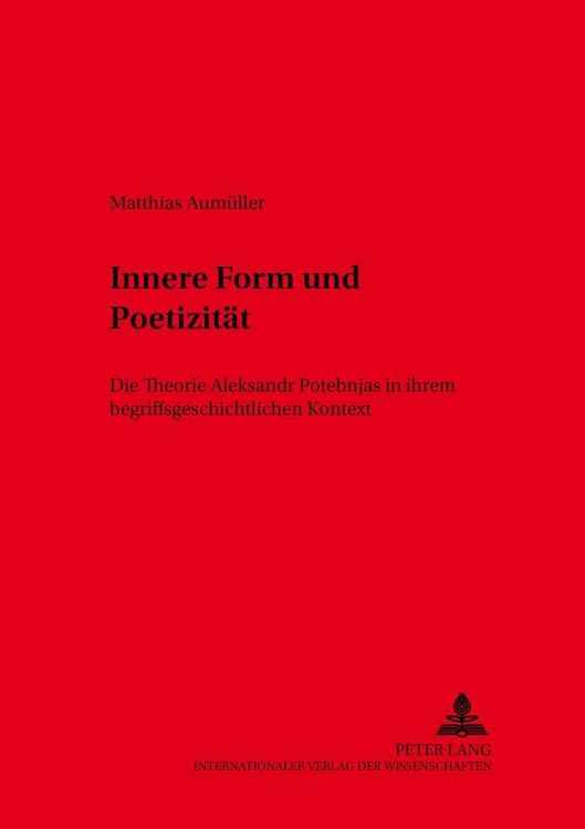 Produktbild: Innere Form und Poetizit&auml;t
