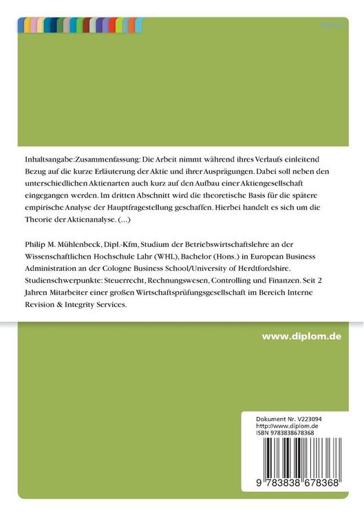 Produktbild: Der Einfluss sportlicher Gro&szlig;ereignisse auf die Entwicklung von Sportaktien