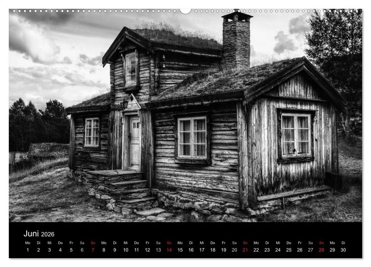 Produktbild: Objekte in schwarz weiss (hochwertiger Premium Wandkalender 2026 DIN A2 quer), Kunstdruck in Hochglanz