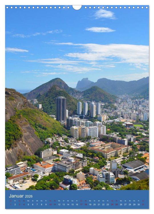 Produktbild: Erlebe mit mir Rio de Janeiro (Wandkalender 2026 DIN A3 hoch), CALVENDO Monatskalender