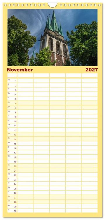 Produktbild: Familienplaner 2027 - Ulm - H&uuml;bsche Gro&szlig;stadt an der Donau mit 5 Spalten (Wandkalender, 21 x 45 cm) CALVENDO