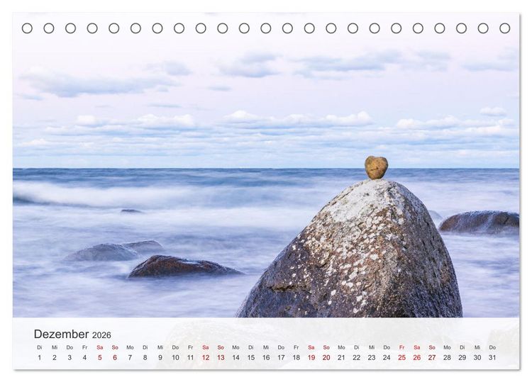 Produktbild: Nat&uuml;rliches R&uuml;gen und Hiddensee (Tischkalender 2026 DIN A5 quer), CALVENDO Monatskalender