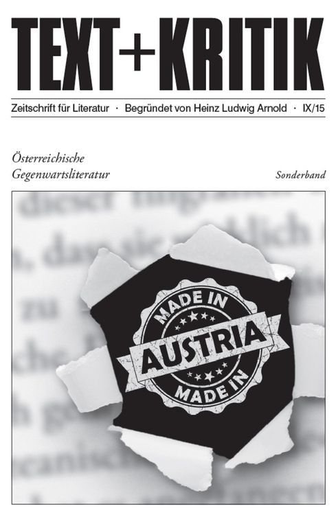 Produktbild: TEXT+KRITIK Sonderband - &Ouml;sterreichische Gegenwartsliteratur