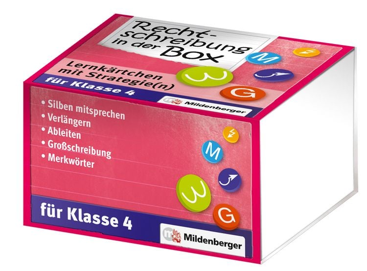 Produktbild: Rechtschreibung in der Box &ndash; Lernk&auml;rtchen mit Strategie(n) Klasse 4
