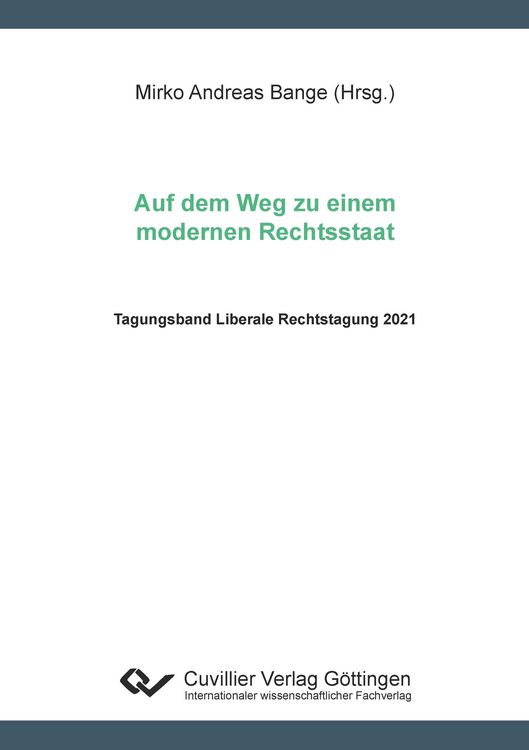 Produktbild: Auf dem Weg zu einem modernen Rechtsstaat