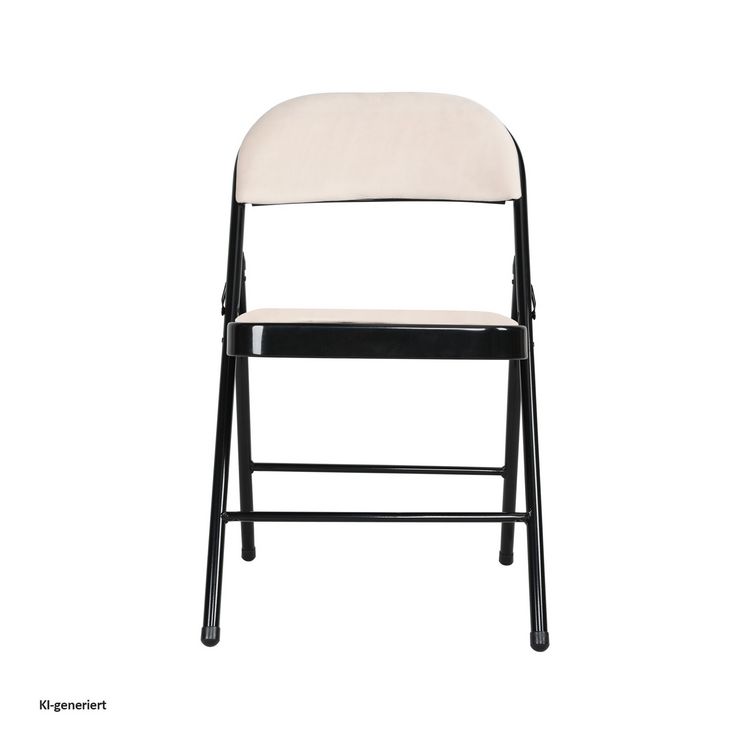 Produktbild: HTI-Living Klappstuhl Wedigo Velvet Beige 4er-Set Klappstuhl Wedigo Velvet Beige 4er-Set