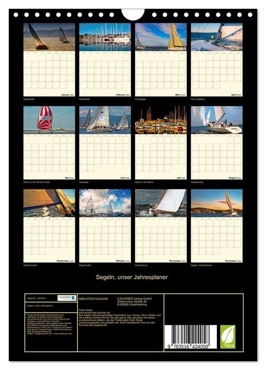 Produktbild: Segeln, unser Jahresplaner (Wandkalender 2026 DIN A4 hoch), CALVENDO Monatskalender