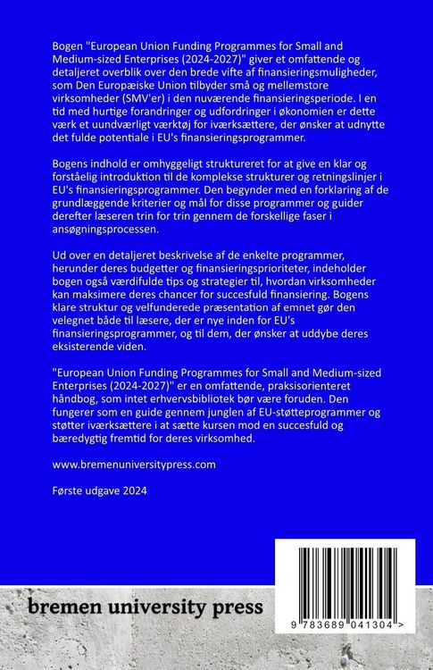 Produktbild: EU's finansieringsprogrammer for sm&aring; og mellemstore virksomheder (2024-2027)