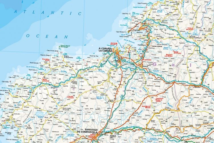 Produktbild: Reise Know-How Landkarte Nordspanien mit Jakobsweg | Northern Spain and Way of St. James (1:350.000)