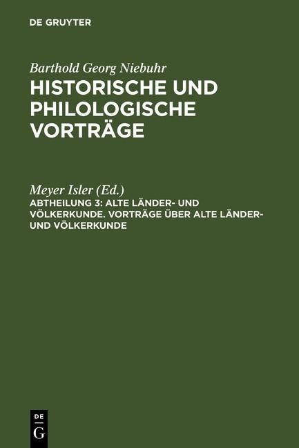 Produktbild: Vortr&auml;ge &uuml;ber alte L&auml;nder- und V&ouml;lkerkunde
