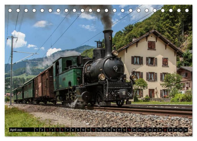 Produktbild: Rh&auml;tische Bahn 2026 (Tischkalender 2026 DIN A5 quer), CALVENDO Monatskalender