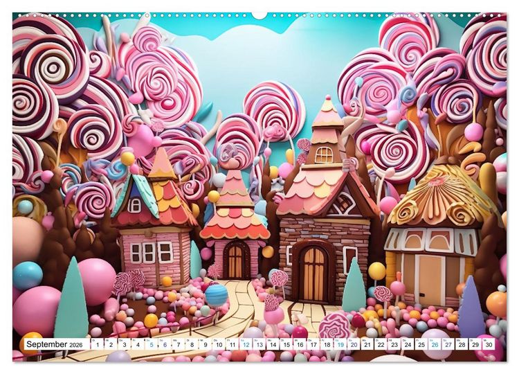 Produktbild: Zuckertr&auml;ume im Candyland (hochwertiger Premium Wandkalender 2026 DIN A2 quer), Kunstdruck in Hochglanz