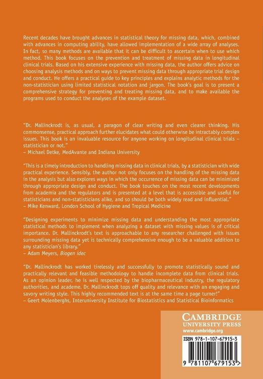 Produktbild: Preventing and Treating Missing Data in Longitudinal Clinical Trials