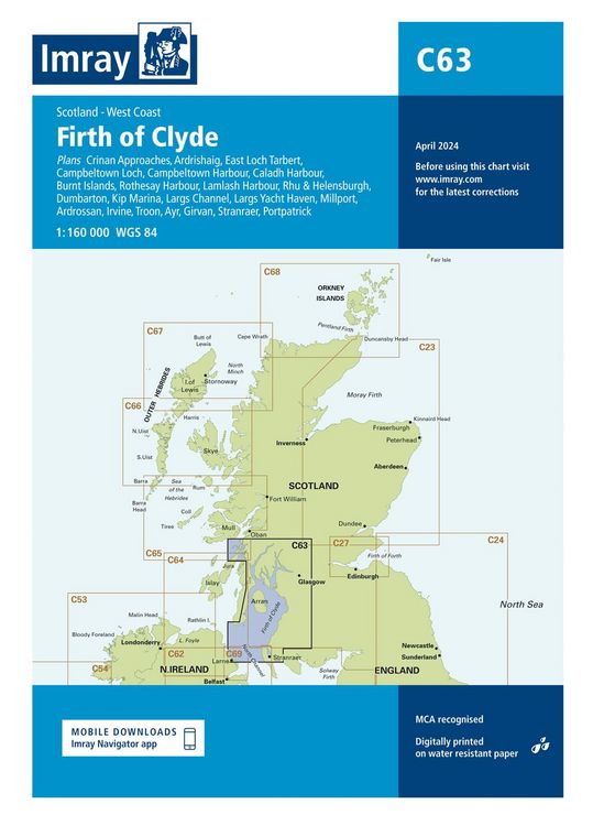 Produktbild: C63 Firth of Clyde, Imray Chart
