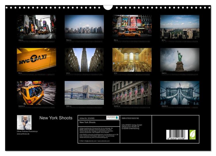Produktbild: New York Shoots (Wandkalender 2026 DIN A3 quer), CALVENDO Monatskalender