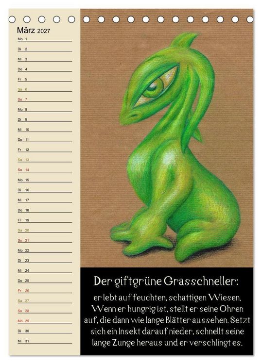 Produktbild: Fabelhafte Wesen / Geburtstagskalender (Tischkalender 2027 DIN A5 hoch), CALVENDO Monatskalender