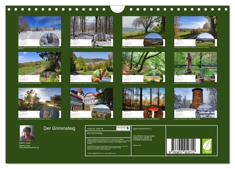 Produktbild: Der Grimmsteig (Wandkalender 2026 DIN A4 quer), CALVENDO Monatskalender
