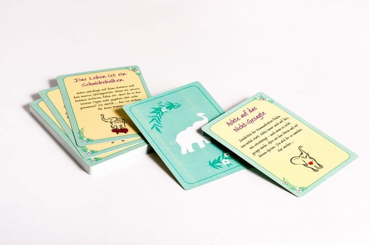 Produktbild: Der kleine Elefant, der das Gl&uuml;ck bringt &ndash; Das Kartenset