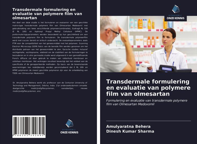 Produktbild: Transdermale formulering en evaluatie van polymere film van olmesartan
