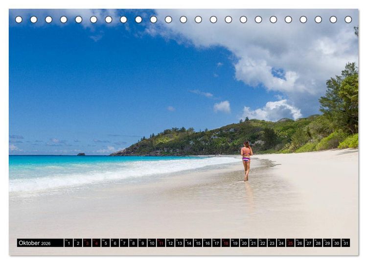 Produktbild: Seychellen. Sonneninseln - Mah&eacute;, La Digue, Praslin (Tischkalender 2026 DIN A5 quer), CALVENDO Monatskalender