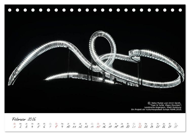 Produktbild: Nachtschicht - N&auml;chtliche Impressionen vom Ruhrgebiet und dem Niederrhein (Tischkalender 2026 DIN A5 quer), CALVENDO Monatskalender