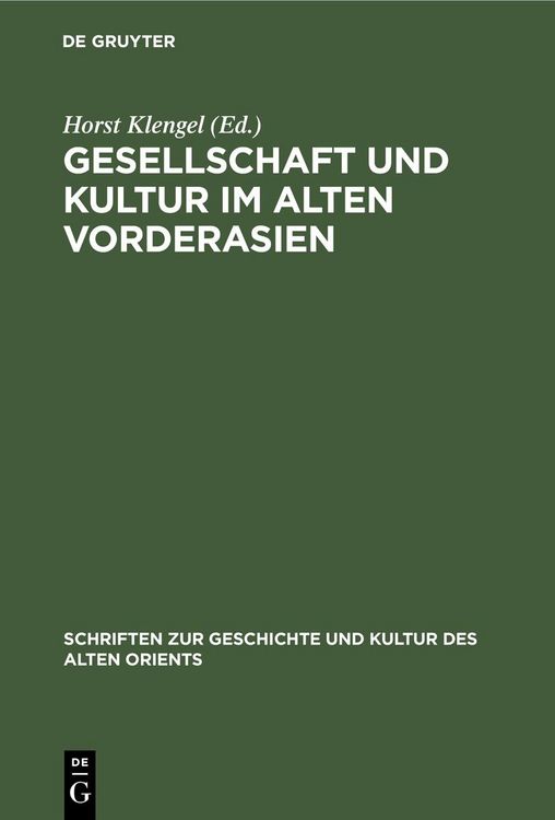 Produktbild: Gesellschaft und Kultur im alten Vorderasien