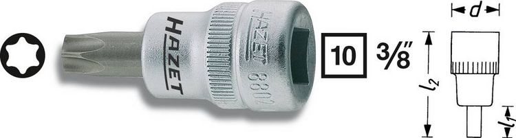 Produktbild: Hazet 8802-T40 Innen-TORX Steckschl&uuml;ssel-Bit-Einsatz T 40 3/8\" (10 mm)