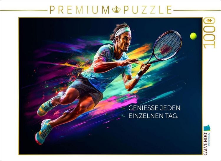 Produktbild: CALVENDO Puzzle Ein Motiv aus dem Kalender Tennis und Motivation | 1000 Teile Lege-Gr&ouml;&szlig;e 64x48cm Foto-Puzzle f&uuml;r gl&uuml;ckliche Stunden