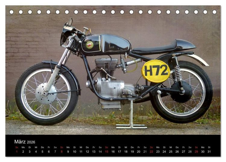 Produktbild: Motorrad Oldtimer (Tischkalender 2026 DIN A5 quer), CALVENDO Monatskalender