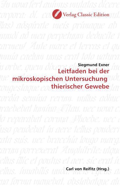 Produktbild: Exner, S: Leitfaden bei der mikroskopischen Untersuchung th