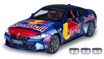 Produktbild: BMW M4 Diecast 1:24 blau inkl. Knopfzellen